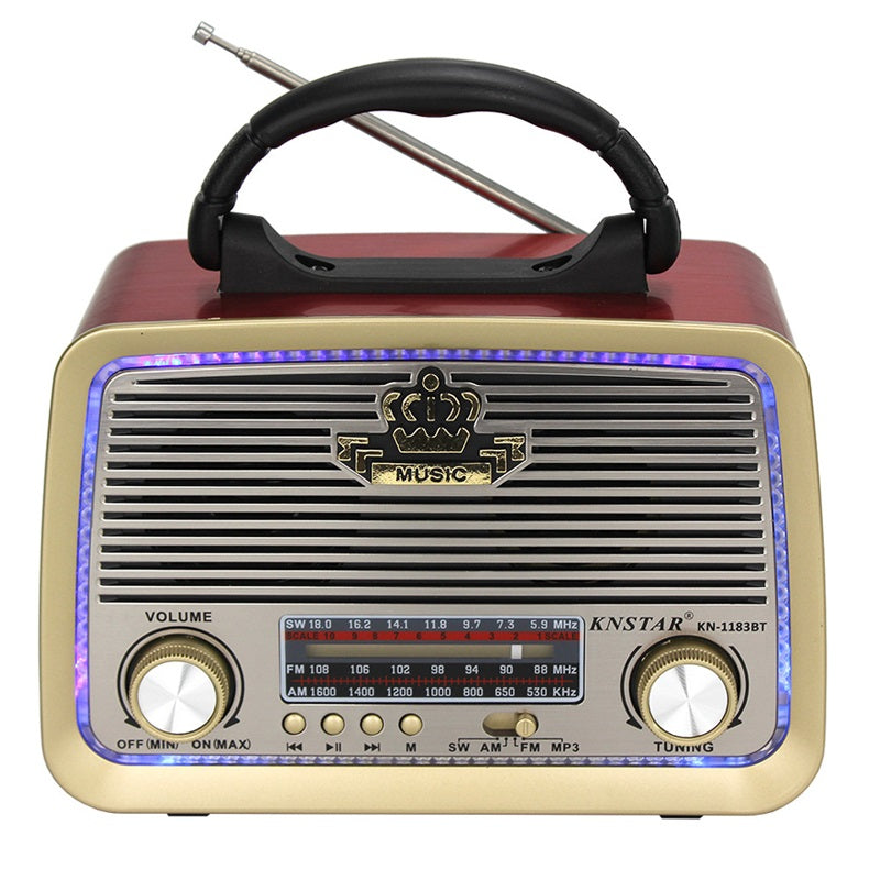 Parlante radio vintage con bluetooth USB emisora recargable JX 203
