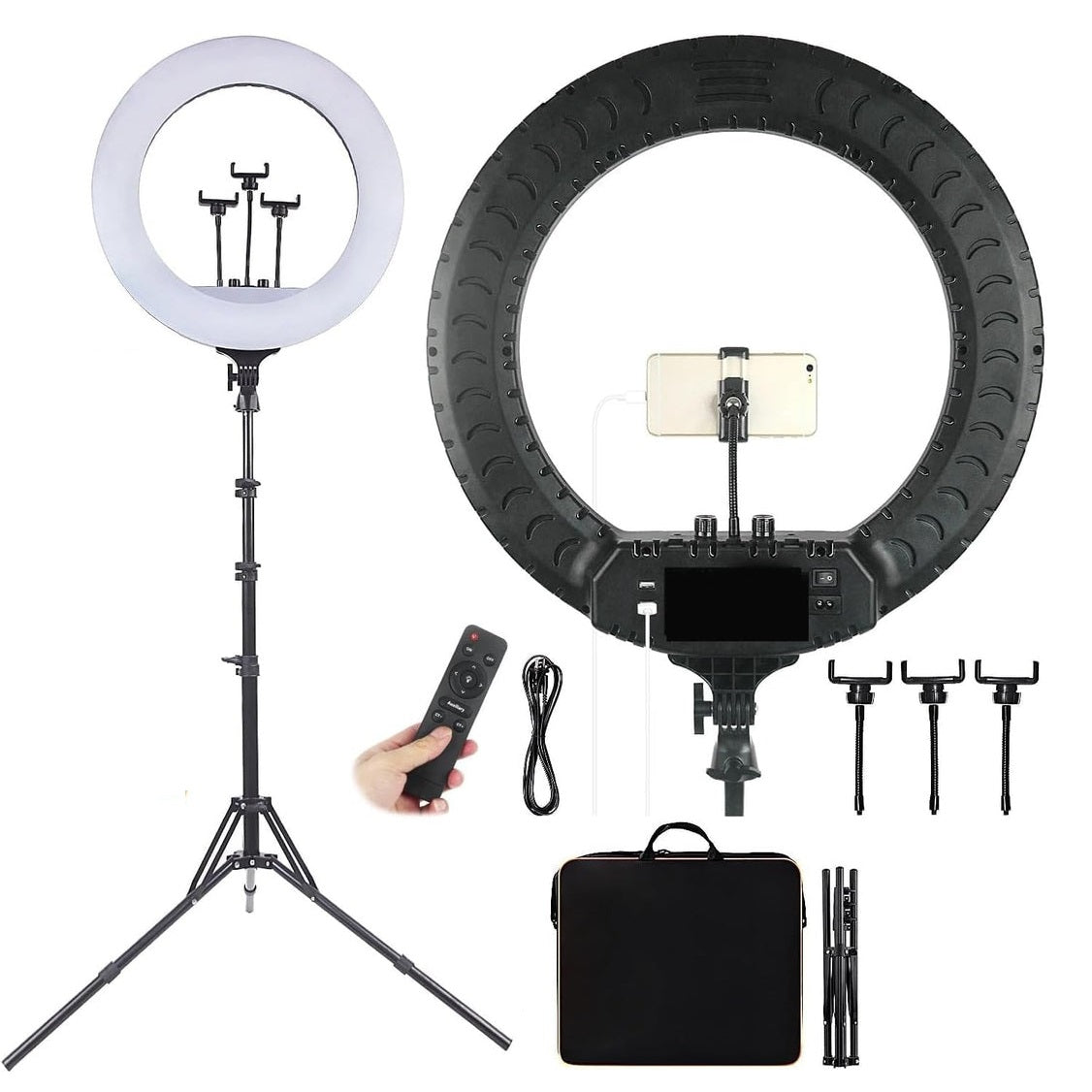 Aro de Luz LED Profesional RL-21" (53cm) Trípode + Control + Maleta