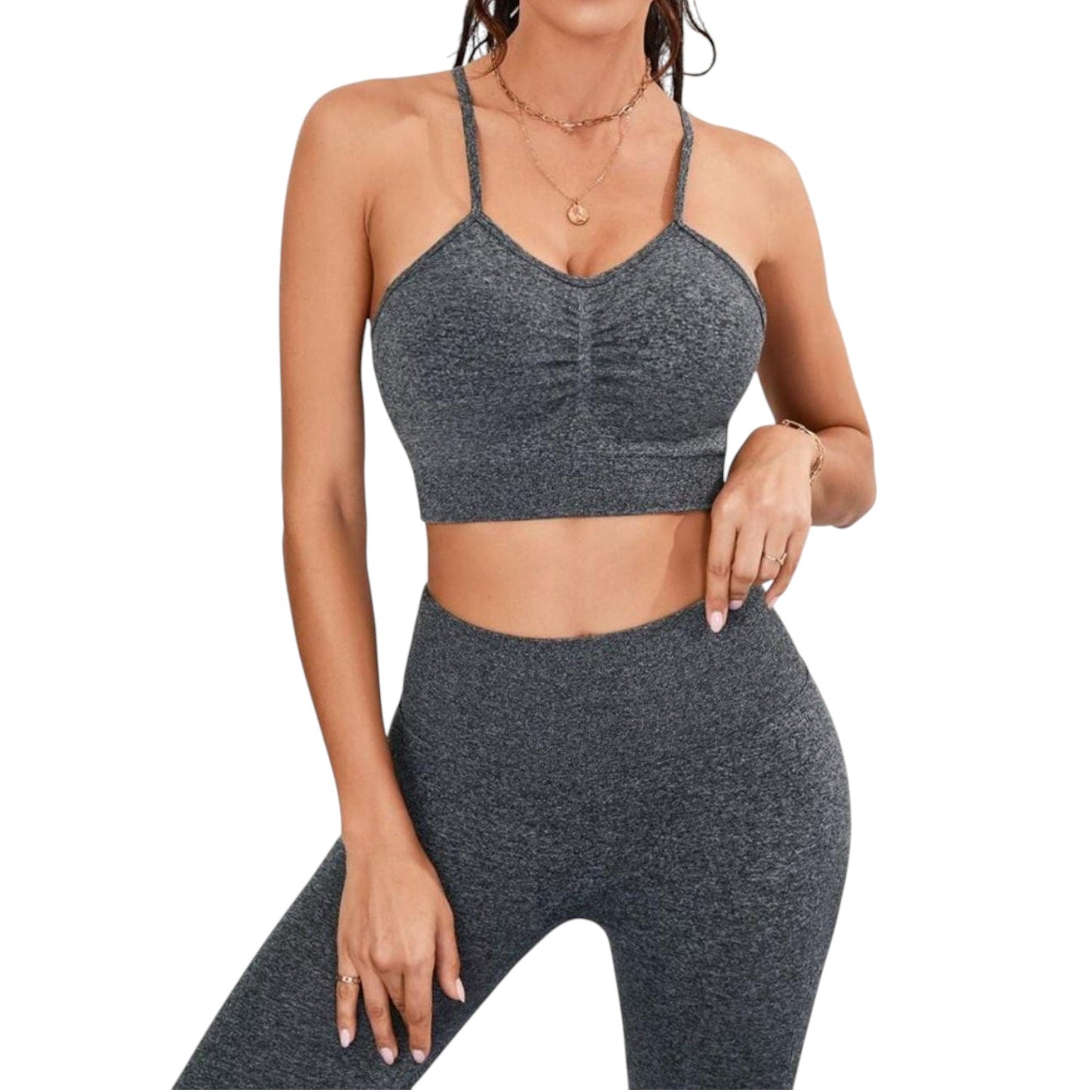 Conjunto Deportivo largo pantalón  moldeador con copa Talla Única