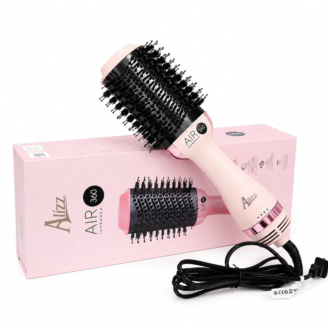 Cepillo Secador Alizz Air 360 Infrared 2100W Antifrizz Rosa