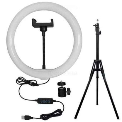 Aro de Luz LED 36 cm con Trípode y Soporte Celular Profesional