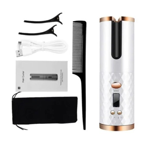 Rizador de cabello automático inalámbrico recargable LED