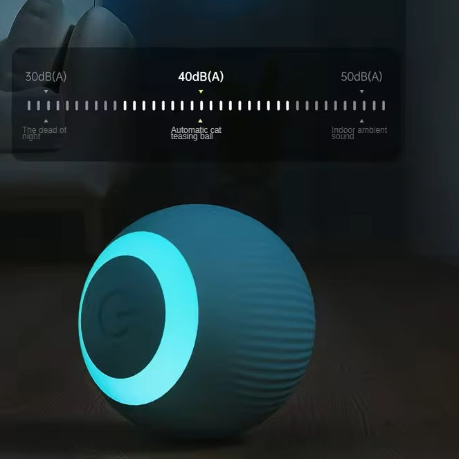 Pelota Juguete Inteligente para Gatos Movimiento y Luces Recargable