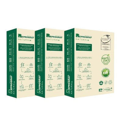 Pack x3 Resmas de hojas de impresora Reprograf Natural por 520