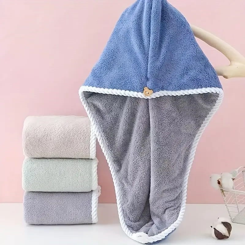 Toalla turbante de microfibra para el cabello secado rápido