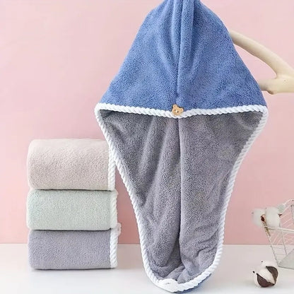 Toalla turbante de microfibra para el cabello secado rápido