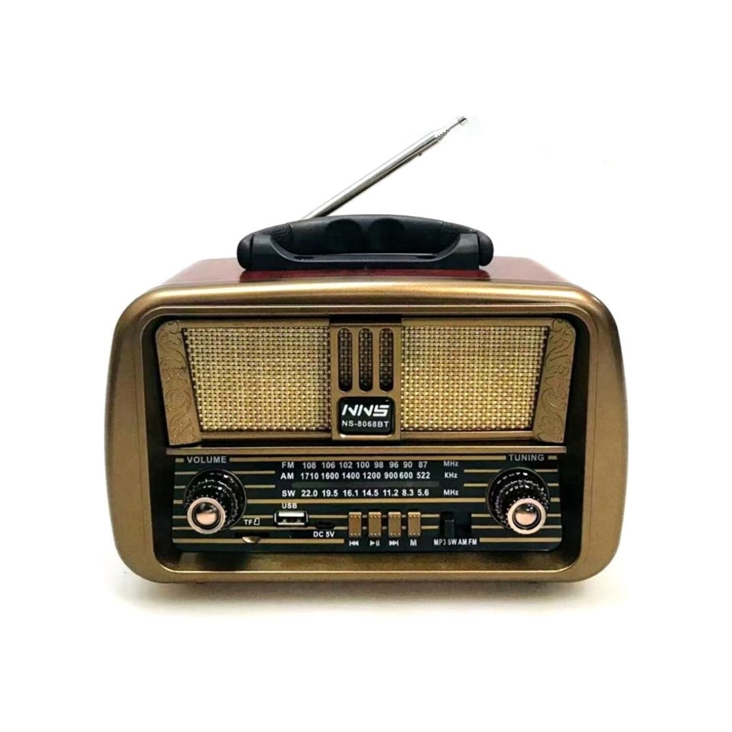 Parlante vintage recargable con USB FM bluetooth FX 172