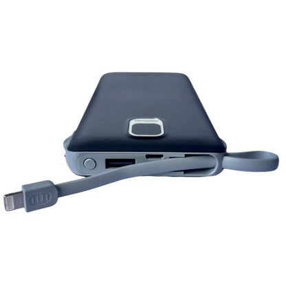 Powerbank batería portátil NIA 10000 mAh con salida múltiple cable y pantalla