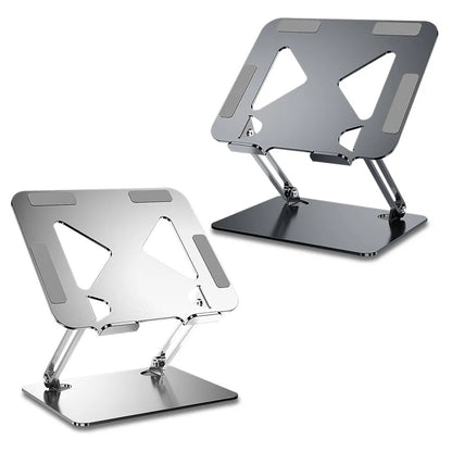 Soporte base acero inoxidable para computador y tablet 2 brazo ajustable