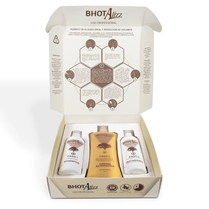 Kit BHOT Alizz Liso Professional 240gr Tratamiento capilar de alisado intensivo