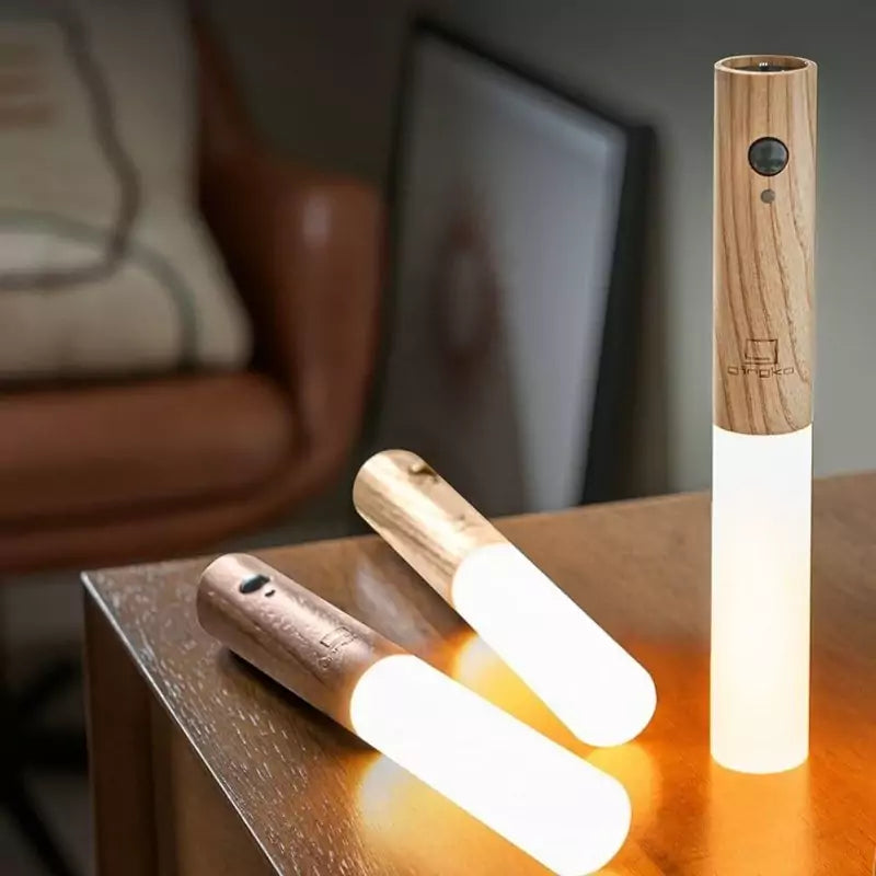 Lámpara luz magnética inteligente con sensor de movimiento recargable