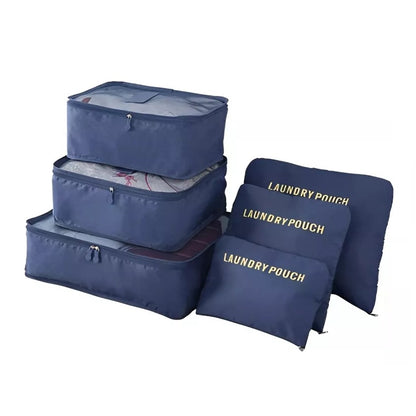 Juego de bolsas organizadoras de viaje 6 piezas impermeable para maleta
