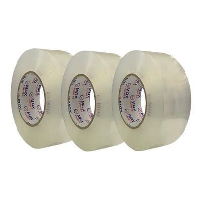 Pack x3 Rollos de cinta ancha transparente 200 metros industrial