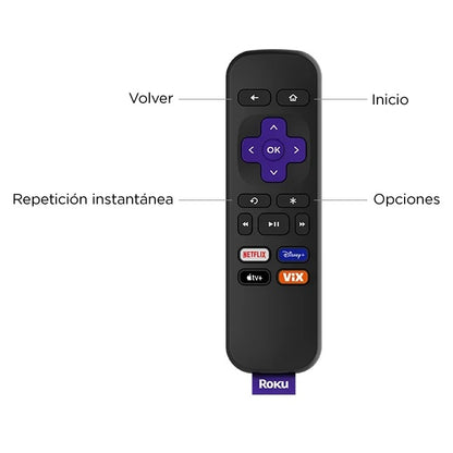Convertidor a SmarTV Apps Roku Express 4K streaming HD 3940MX