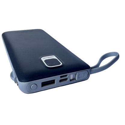 Powerbank batería portátil NIA 10000 mAh con salida múltiple cable y pantalla