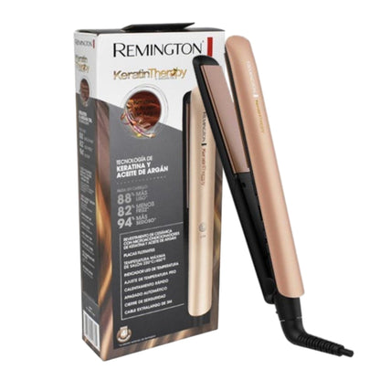 Combo Remington Plancha Keratin Therapy  Original + Cepillo Secador3D Pro