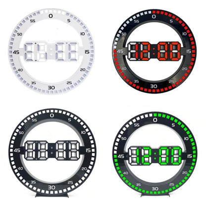 Reloj de Pared y Mesa Digital LED Circular con Alarma y Fecha DS3668L