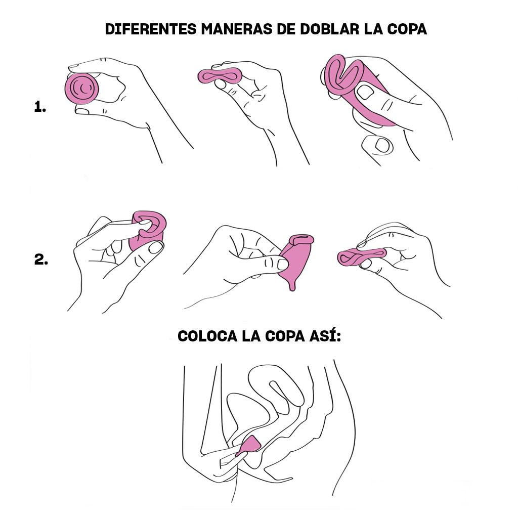 Copa menstrual hipoalergénica de silicona médica