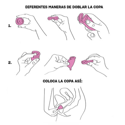 Copa menstrual hipoalergénica de silicona médica