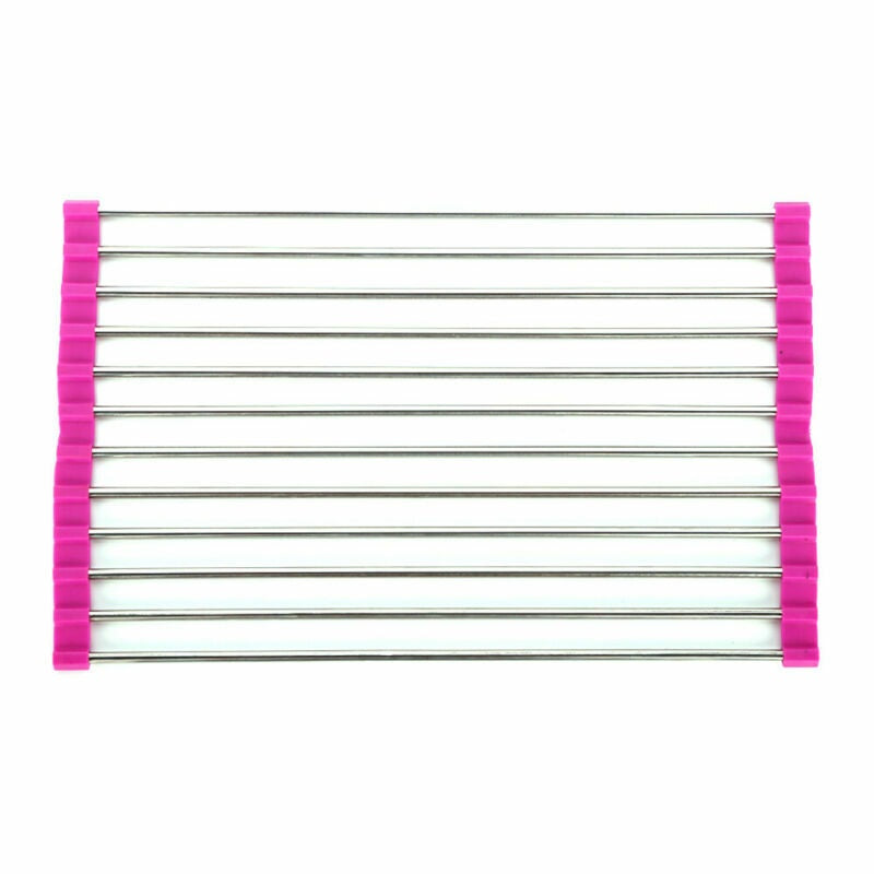 Rejilla escurridor de platos y verduras plegable para fregadero