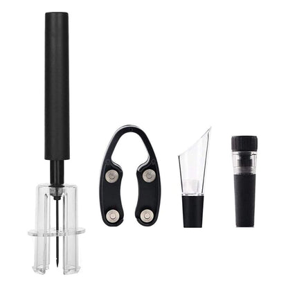Destapador de Vinos De Aire Set 4 en 1 Accesorios Acero Inoxidable