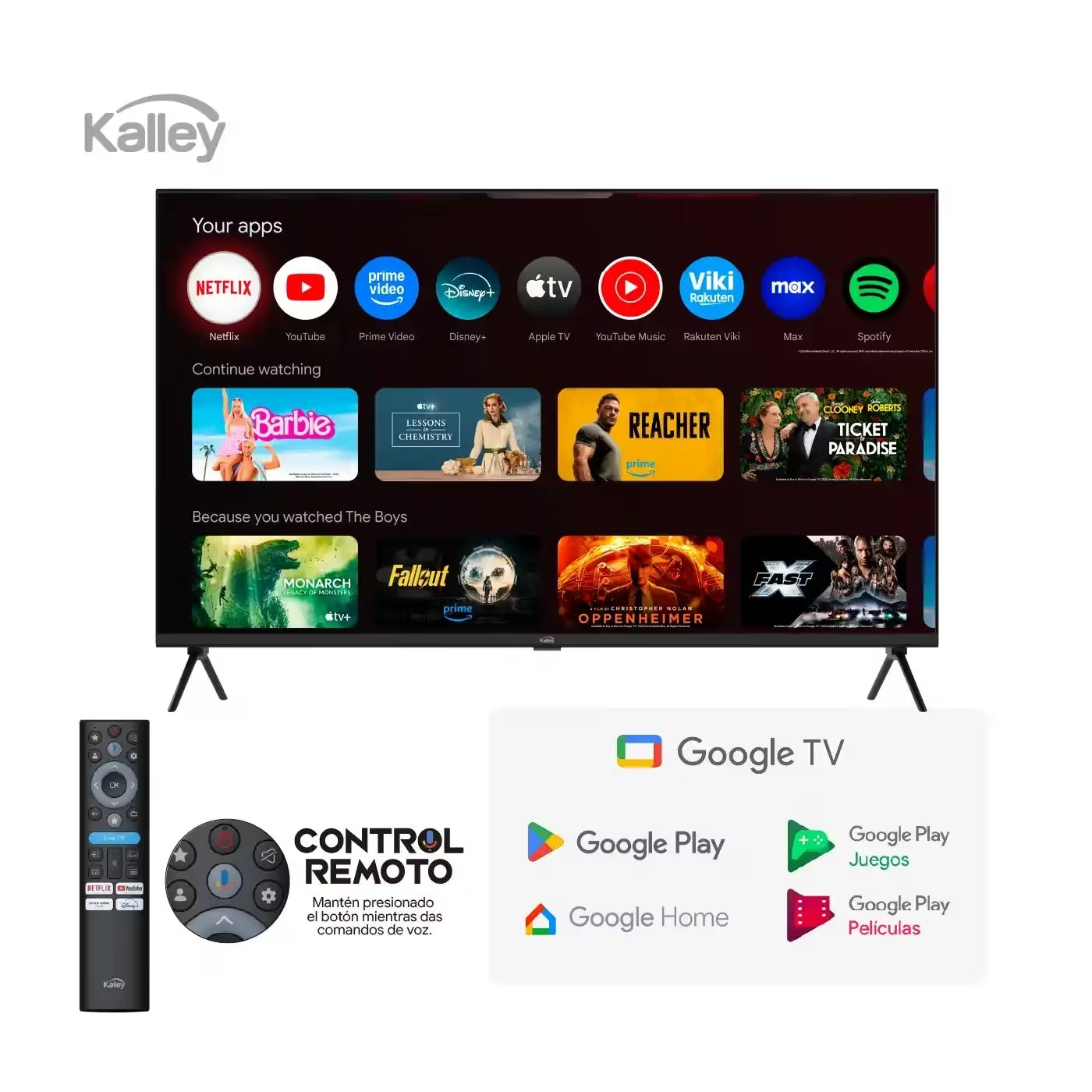 Televisor Kalley 32GQ200 32” QLED FHD Smart TV Google TV