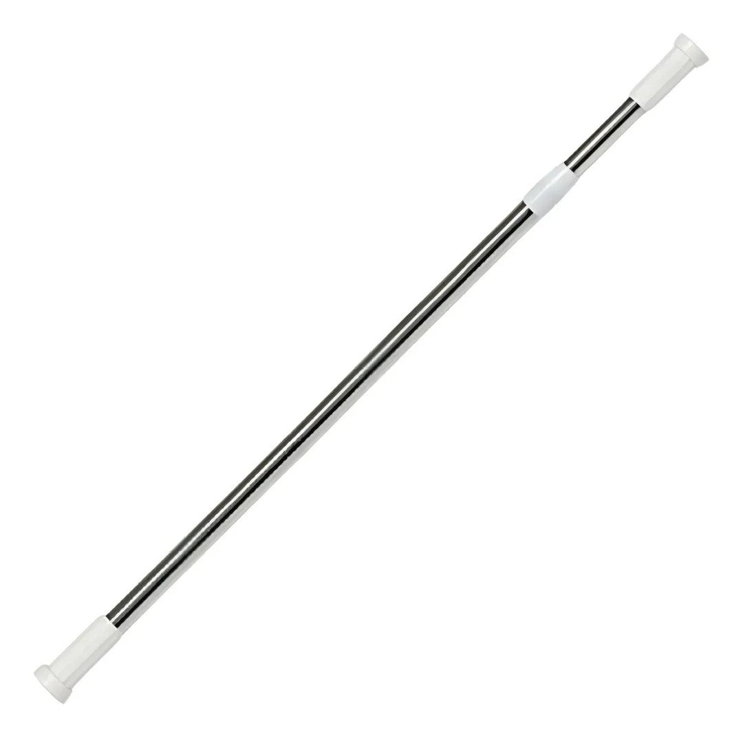Barra Tubo Cortinero Expandible Ajustable 70cm a 120cm Acero Inoxidable
