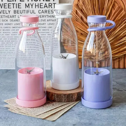 Termo vaso licuadora mini portátil recargable con tapa