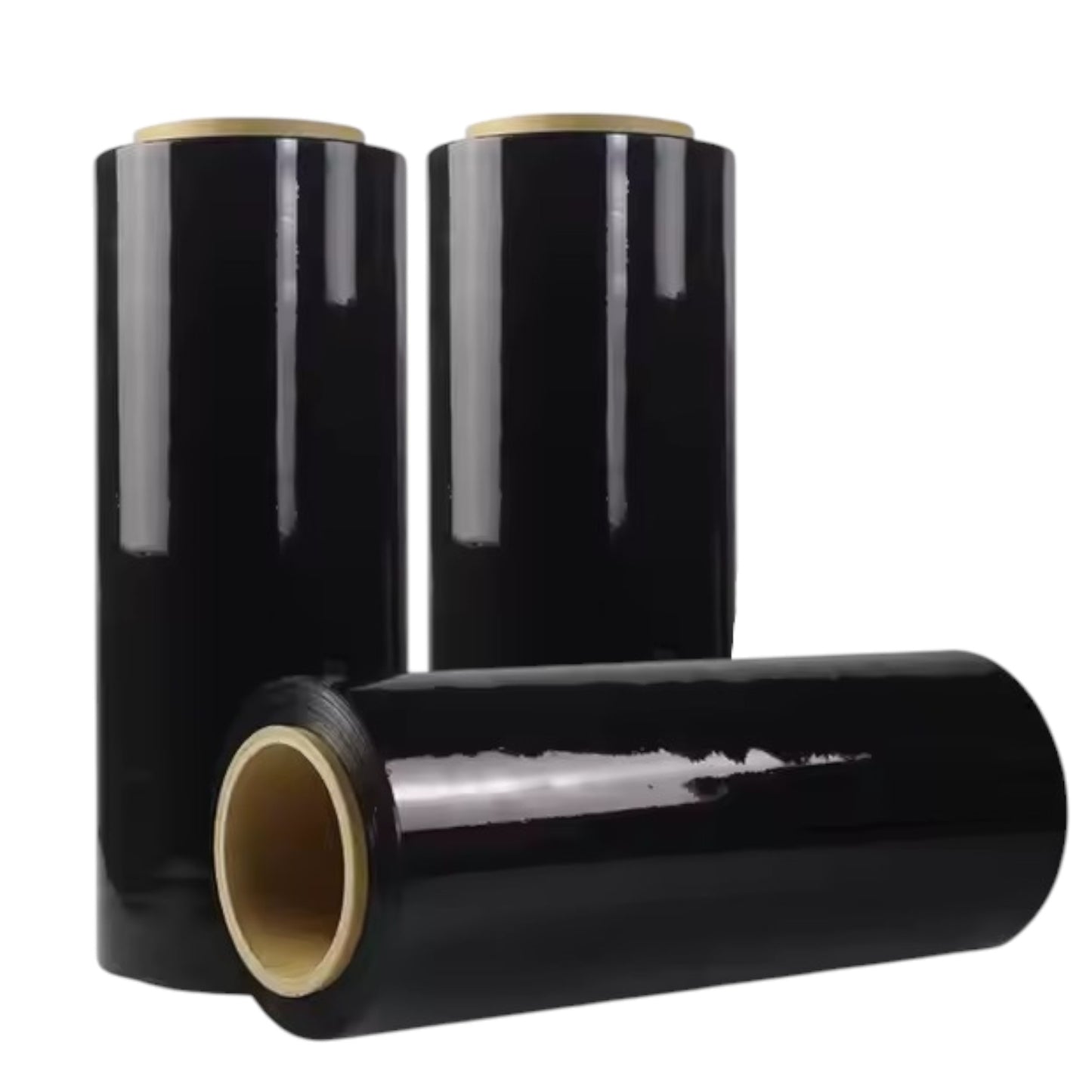 Pack x3 rollos de plástico vinipel stretch 30cm x 300m Negro