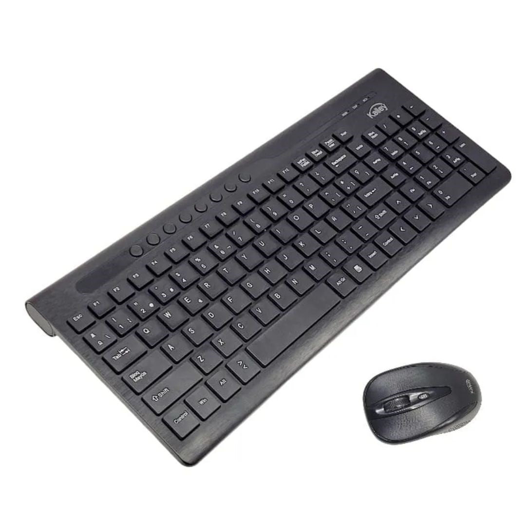 Combo Teclado y Mouse Inalámbrico Kalley 2.4GHz Teclas Silenciosas