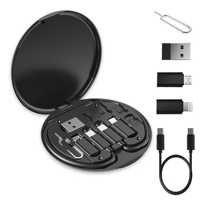 Kit Multifuncional de Datos y Carga Viajero 60W Estuche 7 en 1