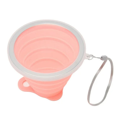 Vaso de silicona plegable con tapa ultra delgado