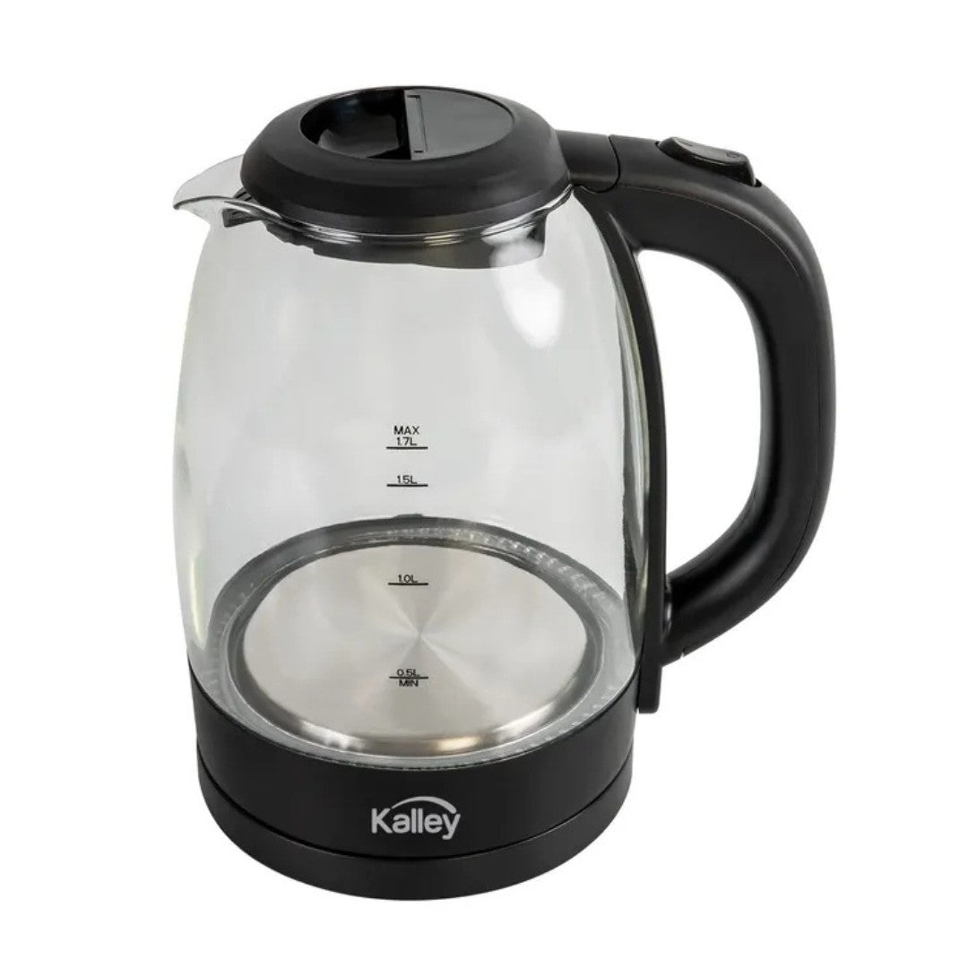 Tetera Eléctrica Kalley K-HAV 1.7L Vidrio con Luz LED
