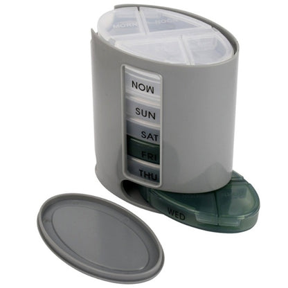 Pastillero Organizador Semanal de Pastillas 7 Compartimentos Dispensador