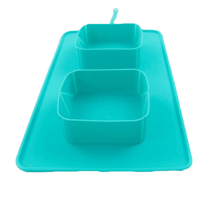 Comedero de mascotas portátil enrollable de silicona