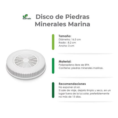 Repuesto de disco Piedras Minerales para Filtro purificador de agua 14L