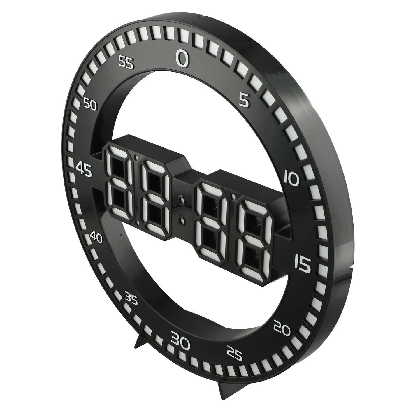 Reloj de Pared y Mesa Digital LED Circular con Alarma y Fecha DS3668L