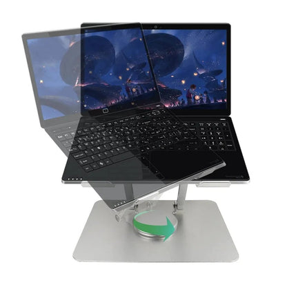 Soporte base de aluminio para computador y tablet giratoria 360° Plegable