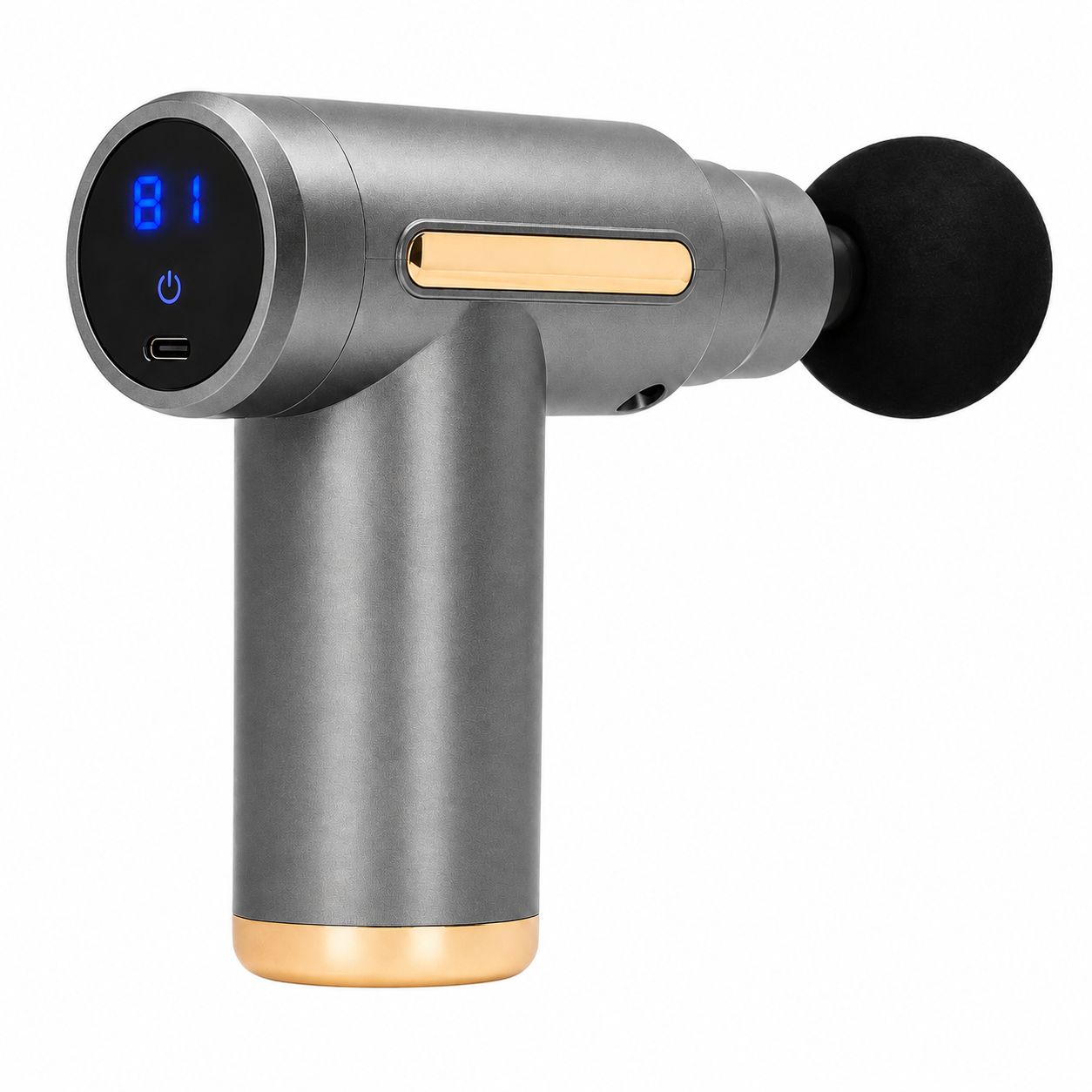 Pistola Masajeadora Muscular Digital con 6 Niveles 4 Cabezales