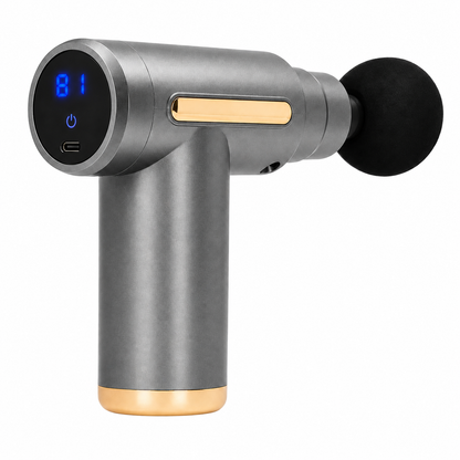 Pistola Masajeadora Muscular Digital con 6 Niveles 4 Cabezales