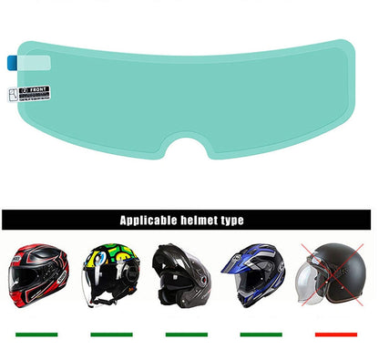 Antilluvia película repelente de agua para visera de casco