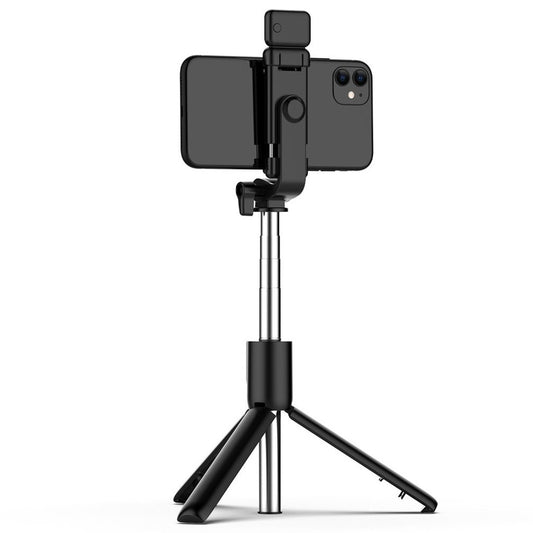 Trípode monopod palo selfie 2 en 1 con luz led y control TS1010