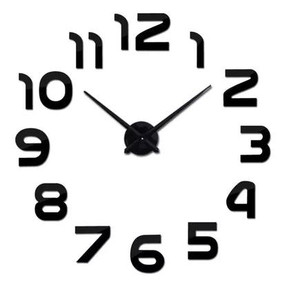 Reloj decorativo 3D adhesivo gigante de pared