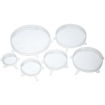 Juego de tapas de silicona elásticas multifuncionales x6 unidades