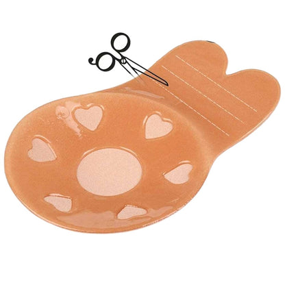 Brasier de silicona adhesivo para escotes reutilizable tipo conejo