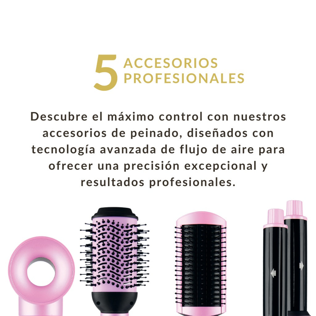 Cepillo Secador Alizz A+ 360Pro Hypersonic 5 en 1 con tecnología hipersónica