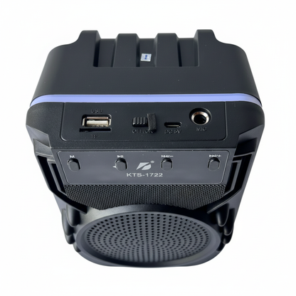 Parlante portátil 4" KTS-1722 bluetooth con Luces LED Radio FM Karaoke