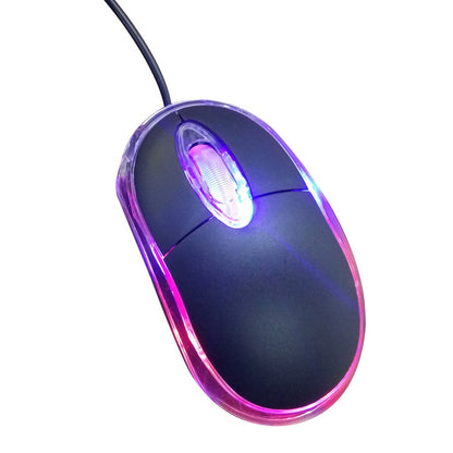 Mouse Óptico alámbrico con luces LED  Precisión y Comodidad