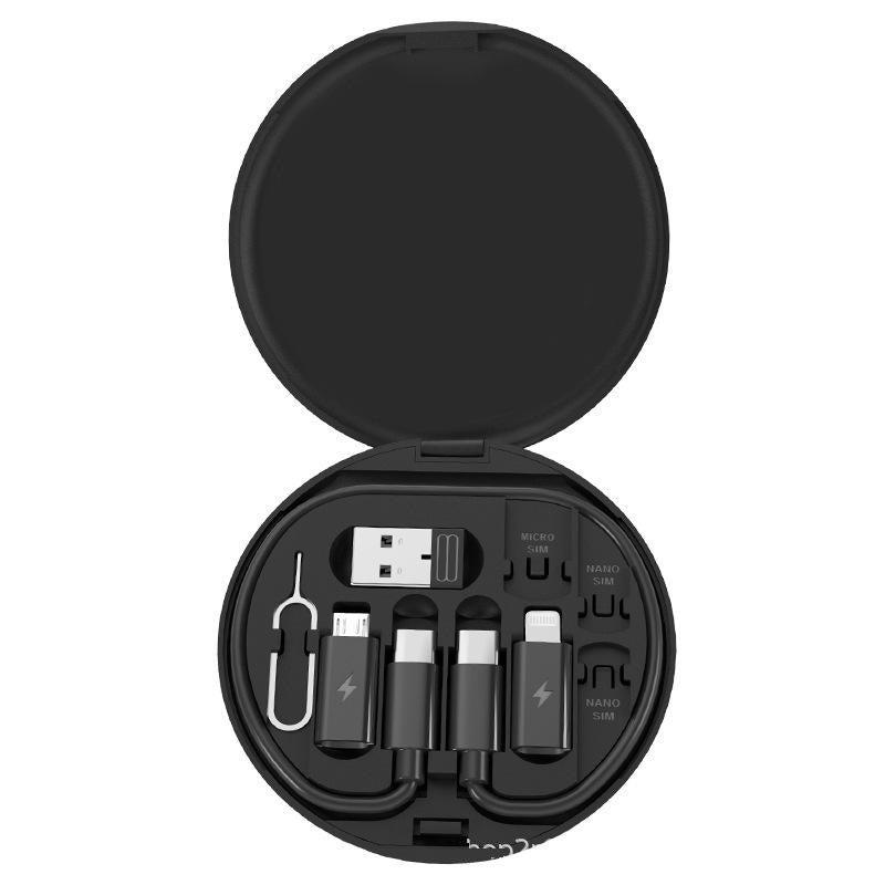 Kit Multifuncional de Datos y Carga Viajero 60W Estuche 7 en 1
