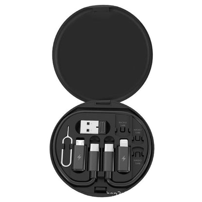 Kit Multifuncional de Datos y Carga Viajero 60W Estuche 7 en 1